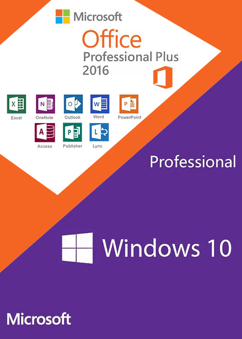 Win10 PRO OEM + Office2016 Professional Plus Keys Pack (New Item)